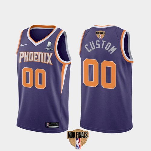 Men's Phoenix Suns ACTIVE PLAYER Custom 2021 Purple NBA Finals Icon Edition Stitched NBA Jersey